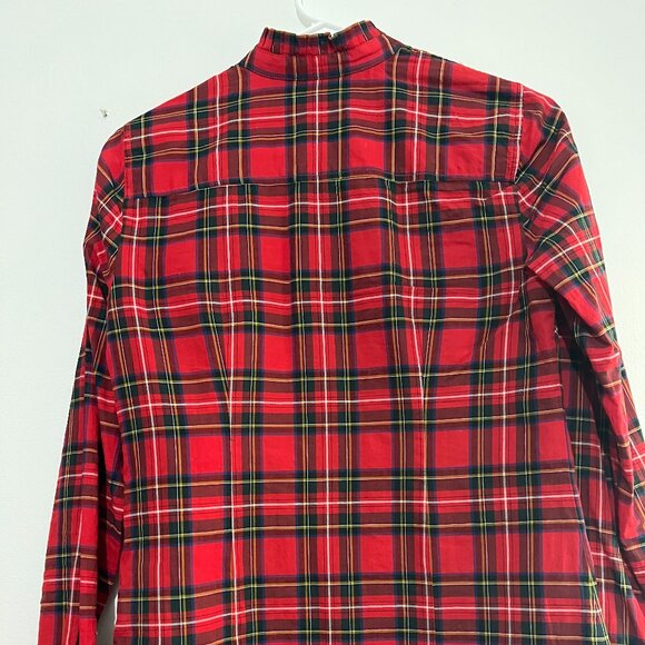 J.Crew Plaid Ruffled Collar Shirt XS - Picture 6 of 8